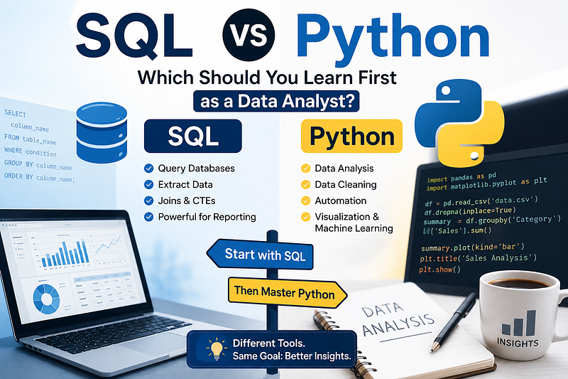SQL vs Python: Which Should You Learn First as a Data Analyst?