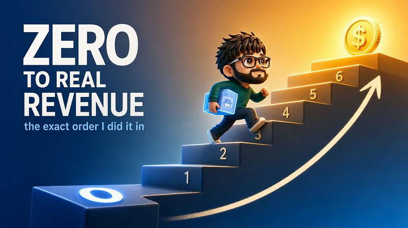 From Zero to Real Monthly Revenue With My AI SaaS. The Exact Order I Did It In.