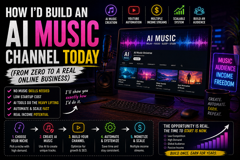 How Iâd Build an AI Music Channel Today (From Zero to a Real Online Business)
