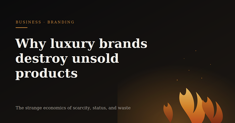 Why Luxury Brands Destroy Unsold Products