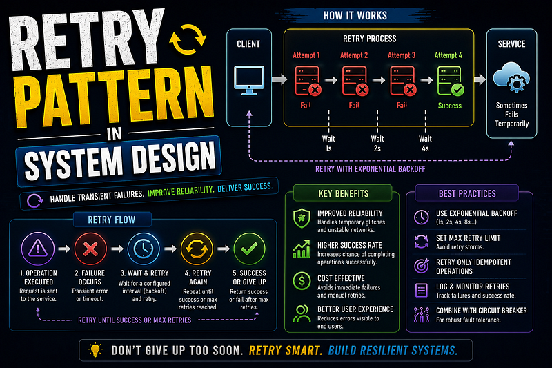 Retry Pattern in System Design: Recovering Gracefully from Temporary Failures
