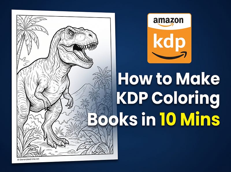 How to Create and Sell Amazon KDP Coloring Books in 10 Minutes (No Design Skills Needed)