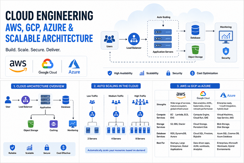 Cloud Engineering: AWS, GCP, Azure & Scalable Architecture Explained