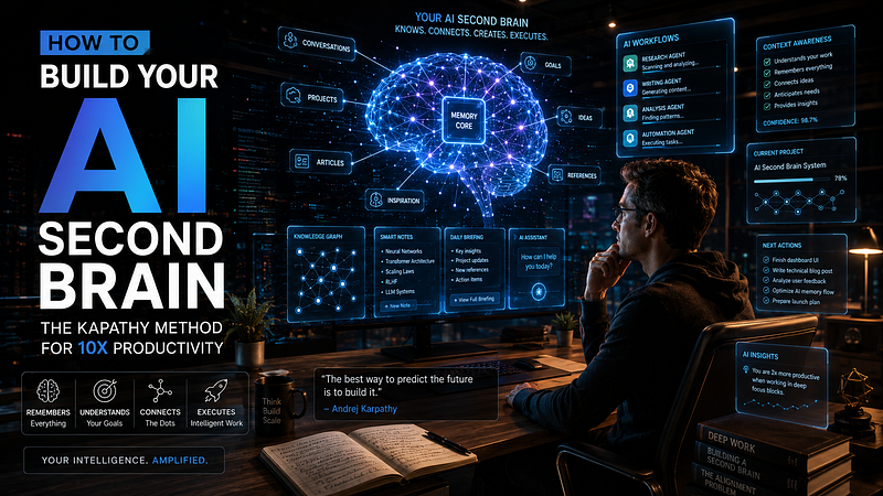 How to Build Your “AI Second Brain”: The Andrej Karpathy Method for 10x Productivity