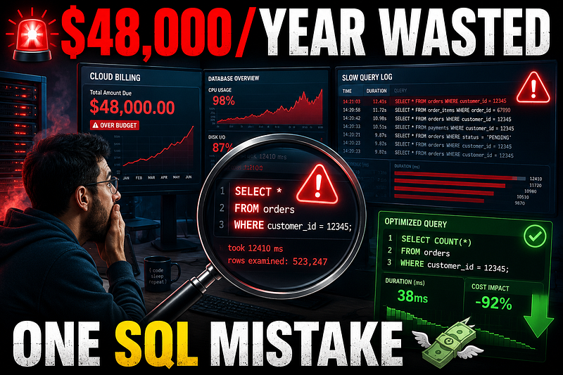 I Opened Our Slow Query Logs and Found the Mistake Costing Us $48,000 a Year