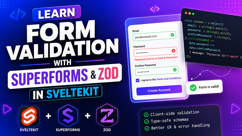 SvelteKit Superforms Tutorial for Beginners | Form Validation with Zod