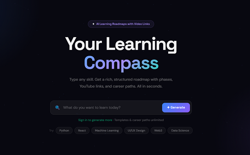 I built a free AI learning roadmap generator after drowning in tutorial hell