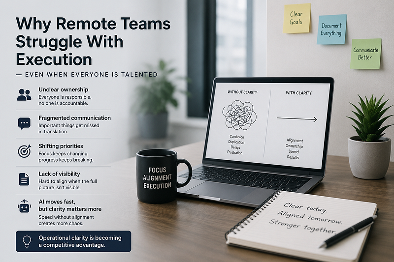 Why Remote Teams Struggle With Execution — Even When Everyone Is Talented