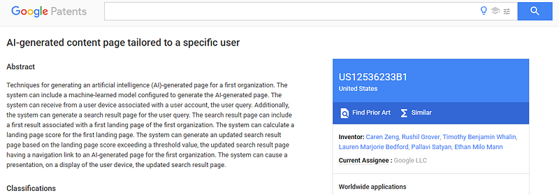 When Google Redesigns Your Website: Inside the AI-Generated Landing Page Patent