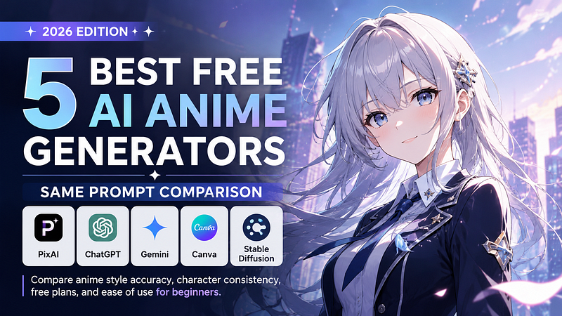 5 Best Free AI Anime Generators (2026): Same Prompt Comparison for Real Anime-Style Results