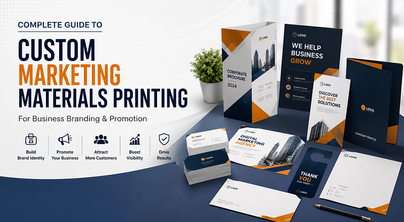 Complete Guide to Custom Marketing Materials Printing for Business Branding & Promotion