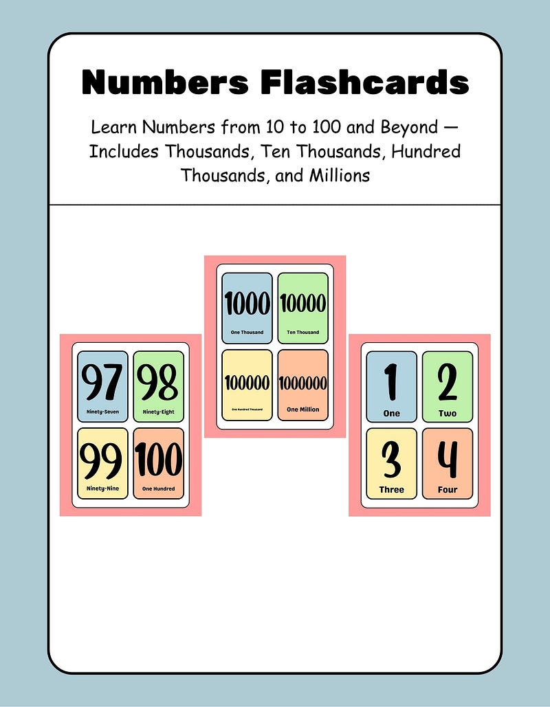 Why Number Flashcards Are One of the Best Learning Tools for Young Children
