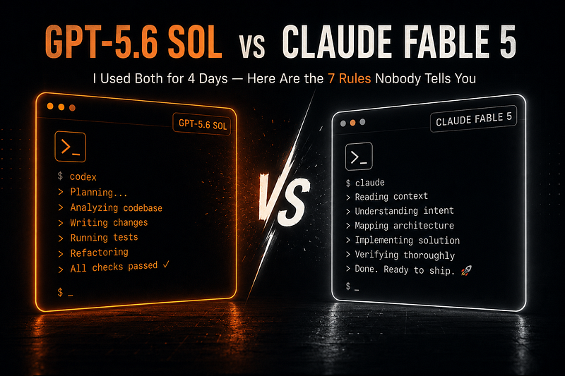 GPT-5.6 Sol vs Claude Fable 5 : I Used Both for 7+ Days — Here Are the 7 Rules Nobody Tells You