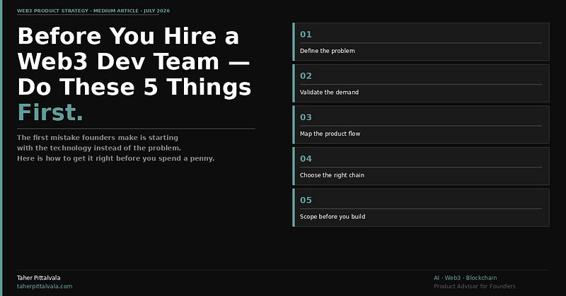 Before You Hire a Web3 Development Team — Do These 5 Things First