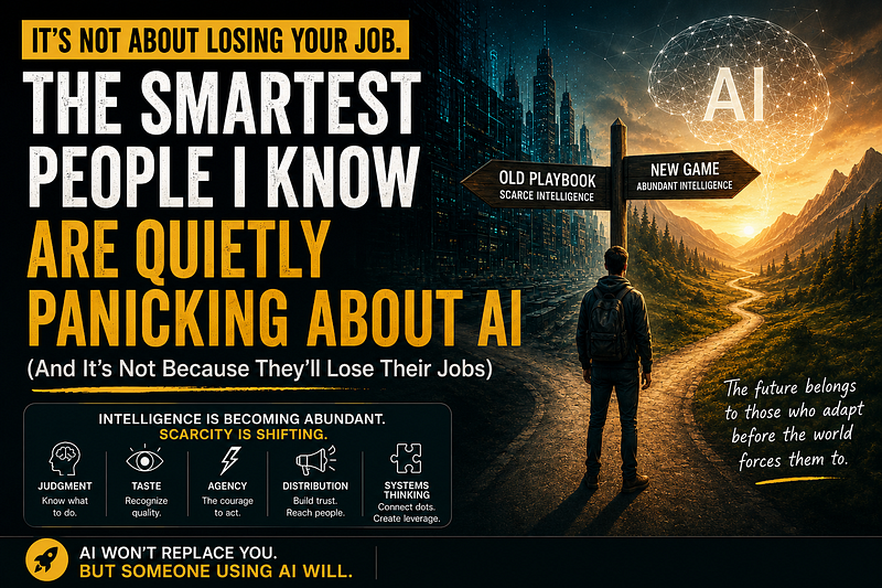 The Smartest People I Know Are Quietly Panicking About AI (And It’s Not Because They’ll Lose Their…