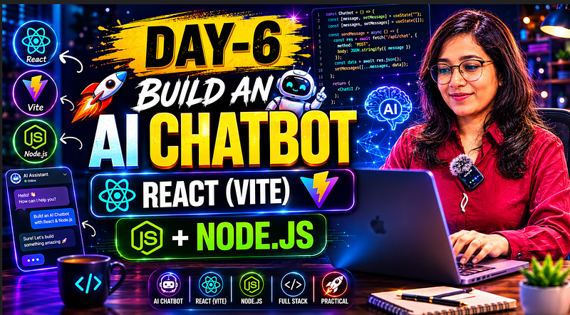 Day-6 of Becoming an AI Developer: Build an AI Chatbot with React (Vite) + Node.js