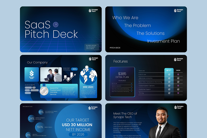 Professional pitch deck design example by Toni Saptoadi