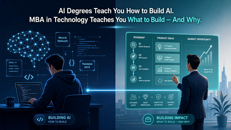 AI Degrees Teach You How to Build AI. MBA in Technology Teaches You What to Build — And Why.