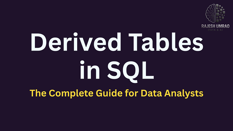 Derived Tables in SQL