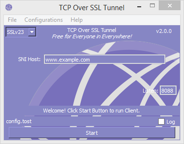TCP Over SSL Tunnel Software