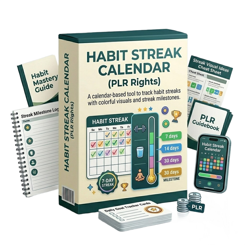 Habit Streak Calendar - Visual habit tracking with colorful streaks and milestones