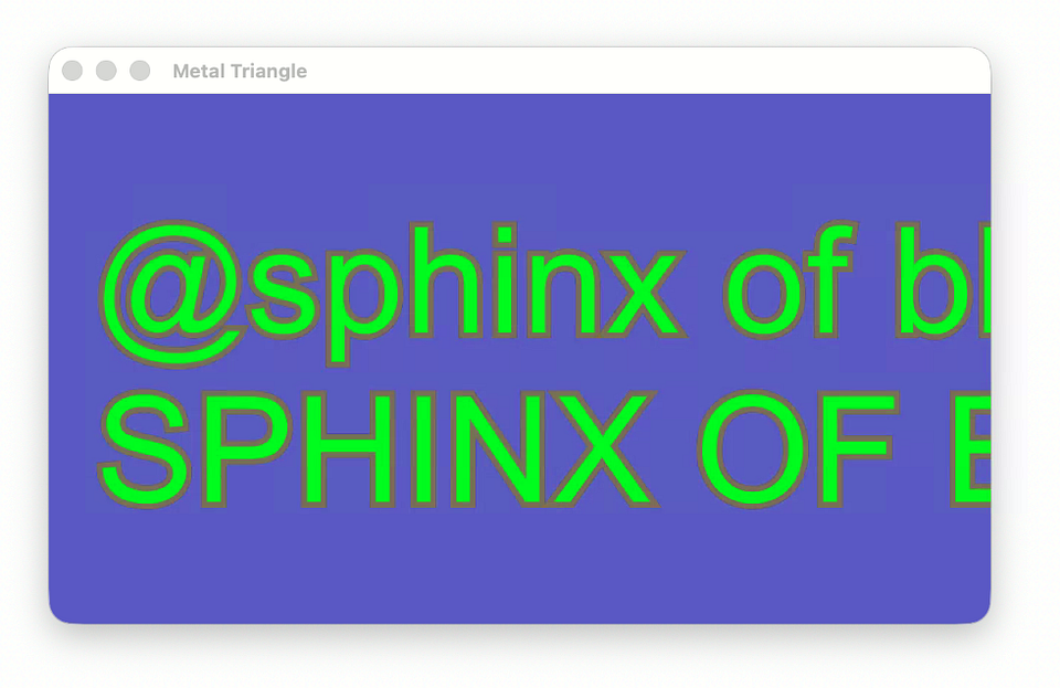 SDF Text with dynamic shader on MacOS